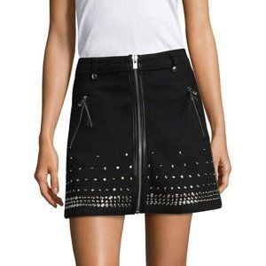 The Kooples Studded Denim Skirt